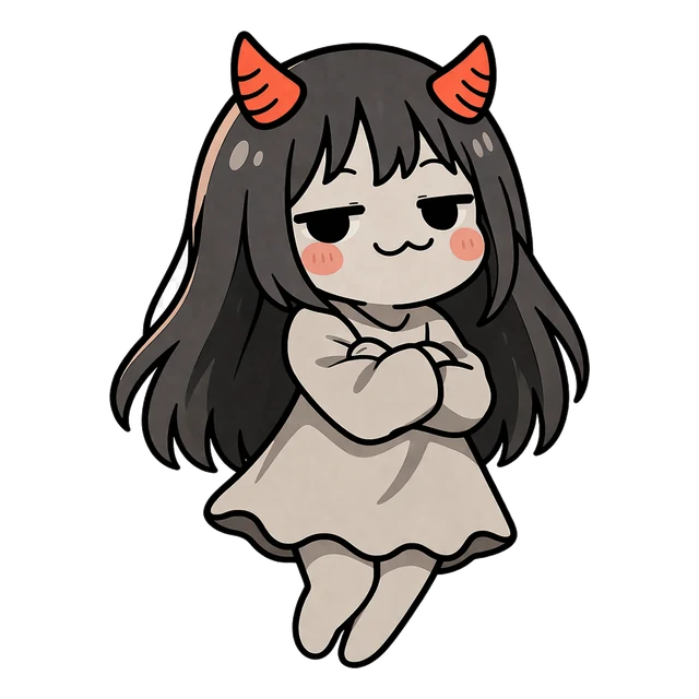 Mascote demoninha do portal.
